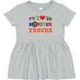 thumbnail image 3 of Inktastic I Love Trucks Girls Baby Dress, 3 of 5