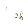 thumbnail image 5 of 3 Pieces Resin Doll Statue Elk Deer Figurines Handicraft Folk Dress Fine Craft Living Room Bedroom Decor Set, 5 of 8