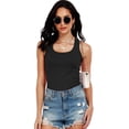 thumbnail image 4 of Cadmus Womens Workout Tank Tops Scoop Neck Summer Sleeveless Basic Shirt Ribbed Racerback Blouses, 4 of 7