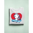 thumbnail image 3 of Born To Chill Heart - Cozy Polar-Bear ICEE Graphic Men's Sweatshirt, 3 of 4