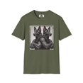 thumbnail image 5 of Muscle Twins Black German Shepherds Unisex Softstyle T-Shirt, 5 of 10