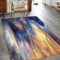 thumbnail image 2 of 2.7'x5' Area Rugs, Blue Yellow Indoor Outdoor Area Rug for Living Room Bedroom, Contemporary Abstract Art Washable Bathroom Rugs Kitchen Floor Carpet Mats Home Decor Aesthetic, 2 of 8