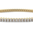 thumbnail image 3 of Diamond Tennis Bracelet | 12 Carat EGL Certified Lab Grown Diamond Bracelet Line 7" | 14K in Yellow Gold | Nemy Half Bezel Round Lab Diamond Tennis Bracelet | FG-VS1-VS2 Quality | Friendly Diamonds, 3 of 6