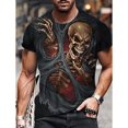 thumbnail image 1 of Camiseta Hip Hop Black Soul Street para hombre, camiseta de verano con garra de fantasma Harajuku, camiseta holgada de moda con estampado 3D de manga corta, ropa informal Tan Jianjun unisex, 1 of 2