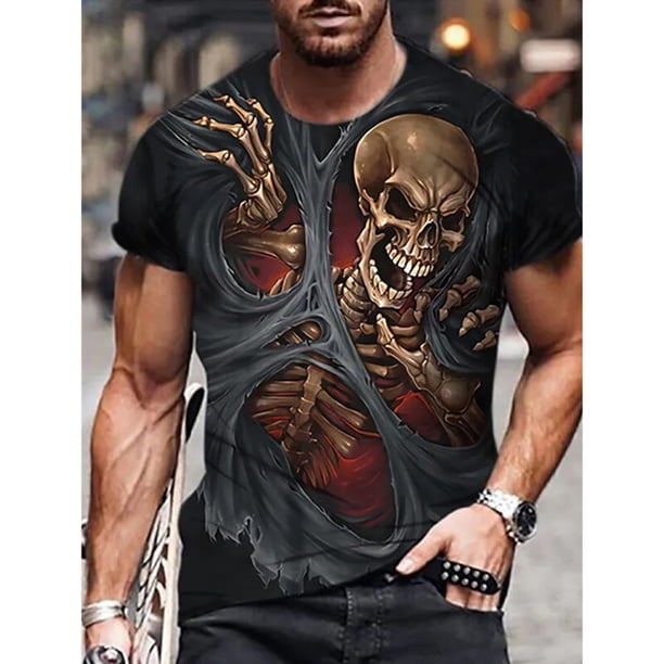 Camiseta Hip Hop Black Soul Street para hombre, camiseta de verano con garra de fantasma Harajuku, camiseta holgada de moda con estampado 3D de manga corta, ropa informal Tan Jianjun unisex