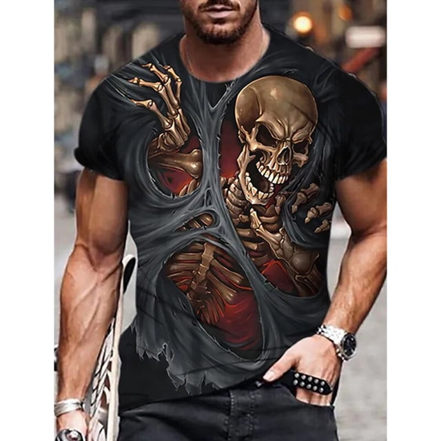 Camiseta Hip Hop Black Soul Street para hombre, camiseta de verano con garra de fantasma Harajuku, camiseta holgada de moda con estampado 3D de manga corta, ropa informal Tan Jianjun unisex