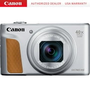 Canon PowerShot SX740 HS - Digital camera - compact - 20.3 MP - 4K / 30 fps - 40x optical zoom - Wi-Fi, Bluetooth - silver
