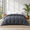 Dark Gray, variant on Unikome Goose Feather Fiber Lightweight Comforter, Duvet Insert with RDS Natural Fill, OEKO-TEX Certified, Box Stitch, 4 Corner Loops, Cal King 108 x 94 in, Blue