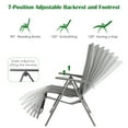 thumbnail image 4 of Costway Outdoor Foldable Reclining Chair Aluminum Frame 7-Position Adjustable, 4 of 8