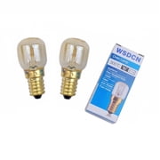 2 Pack, WSDCN E14 T25 25W 120V 120 Volt 125V 110V~130V Oven Light Bulb Heat Resistant Bulb 300'C
