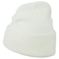 thumbnail image 3 of U.S. Map Embroidered Long Knit Beanie - White OSFM, 3 of 5