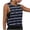 Black, variant on Womens Sleeveless Workout Tops Striped Side Knot Slit Yoga Tank Top, Athletic Crew Neck Muscle Camisoles with Deep Armhole Quick Dry Summer Exercise Clothes for Women