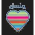 thumbnail image 5 of Chula Mexican Woven Heart Sarape Adult Black Long Sleeve Hoodie-Medium, 5 of 6