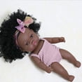thumbnail image 4 of Baby Cute Curly Hair Sport Boys Black Baby Toy Doll Kids Gift Hooded With Cloth, 4 of 4