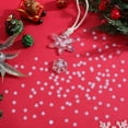 thumbnail image 4 of 1 Box 6000Pcs Snowflake Sequin Christmas Winter Sequins Small Flat White Paillette with Hole PVC Plastic Snow Glitter Paillettes Ornament for Christmas Tree Party Table DIY Craft Accessories, 4 of 5