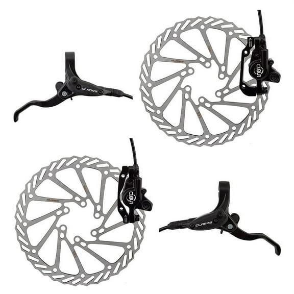 Clarks Clout-1 Hydraulic Disc Brake Kit Pair Post/IS Mount 160mm Mineral Oil