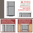 thumbnail image 6 of KORIMEFA 63" Extra Tall Baby Gate for Stairs 30"-37.8" Extra Wide Dog Gate for Doorways Hallways, Pressure Mounted Child Gate for Wide Opening, Auto Close Personal Safety for Babies and Pets, Black, 6 of 13