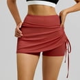 thumbnail image 5 of Afdoent Womens Shorts High Waisted Workout Shorts For With Skirt Layer Built In Chafe Yoga Running Athletic Shorts 2026 Beach Vacation Shorts, 5 of 7