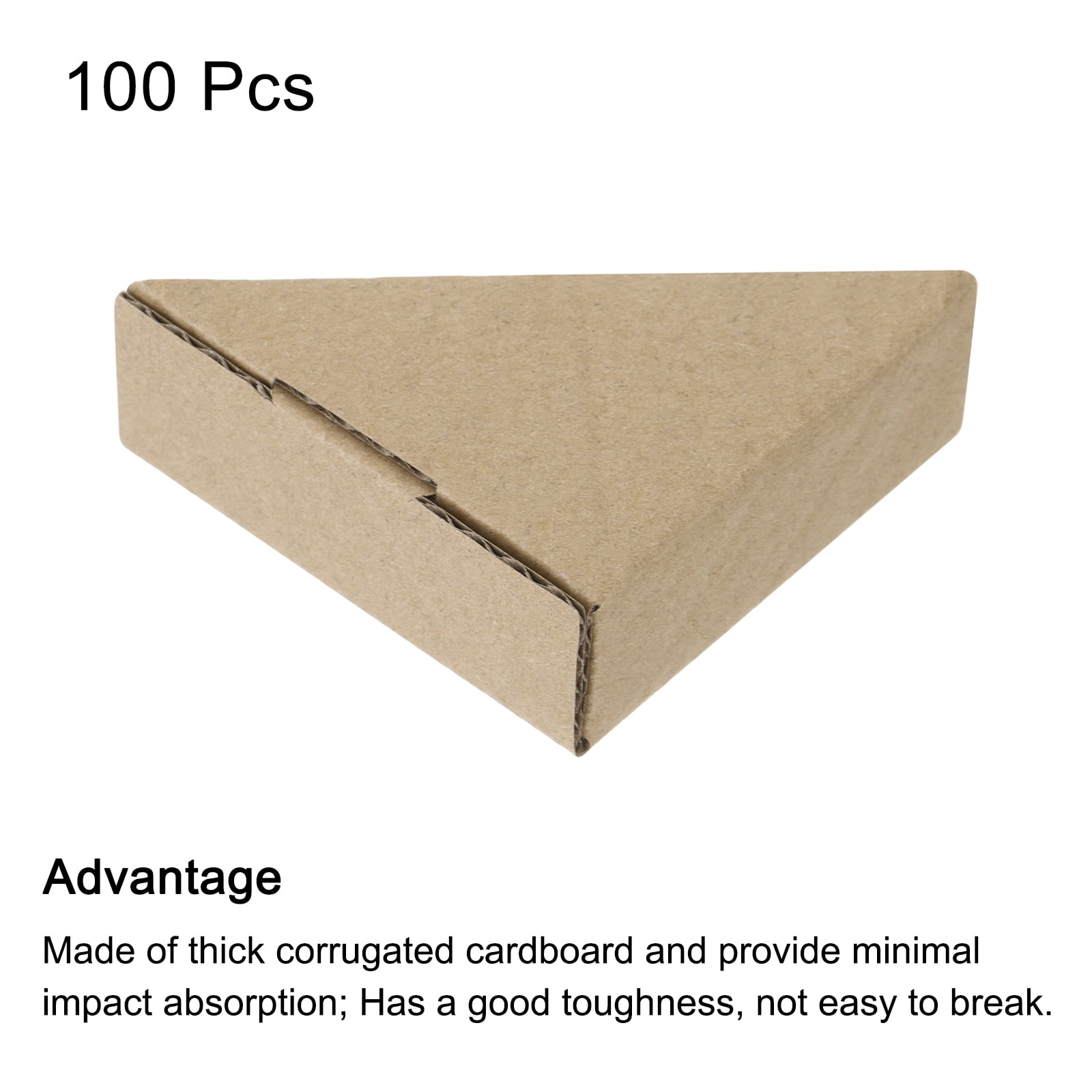 Uxcell Adjustable Cardboard Corner Protector, 7x7x3cm Cardboard Edge Protector Pack of 100