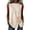 *1-Beige, variant on Women's Sleeveless Drawstring Blouse, Ladies' Crew Neck Button Front Tank Top, Casual Solid Color Summer Tunic For Women,Blue,S-2XL