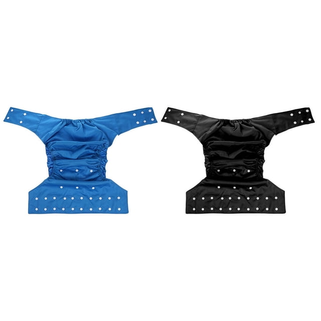 WRITWAA 2Pcs Washable Adult Diaper Elastic Leg Breathable Anti Leak Urinal Pant for Hospital Use