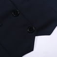 thumbnail image 5 of Boys Vest Sleeveless Button Down Dark Blue Suit Vest Boys School Uniform Shirts Kid Boys Formal Suit Vest Boys Suit Size 7-8 Years, 5 of 7