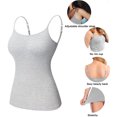 thumbnail image 3 of FITVALEN Women's Camisole with built in Bra Adjustable Spaghetti Strap Tank Top Cami Sleeveless Layer Top, 3 of 8