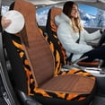 thumbnail image 2 of Uorisanigo Car Seat Covers Front Seats Only Universal Tiger Stripe Print High Back Bucket Seat Cover Fit for Vehicles, Auto, Suvs, Trucks, Sedans, Vans, Cars, Set of 2, Coral Velvet Fabric, 2 of 7