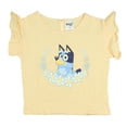 thumbnail image 2 of Bluey Toddler Girls 2 Piece Floral Short Sleeve Ruffle And Shorts Set, 2 of 5