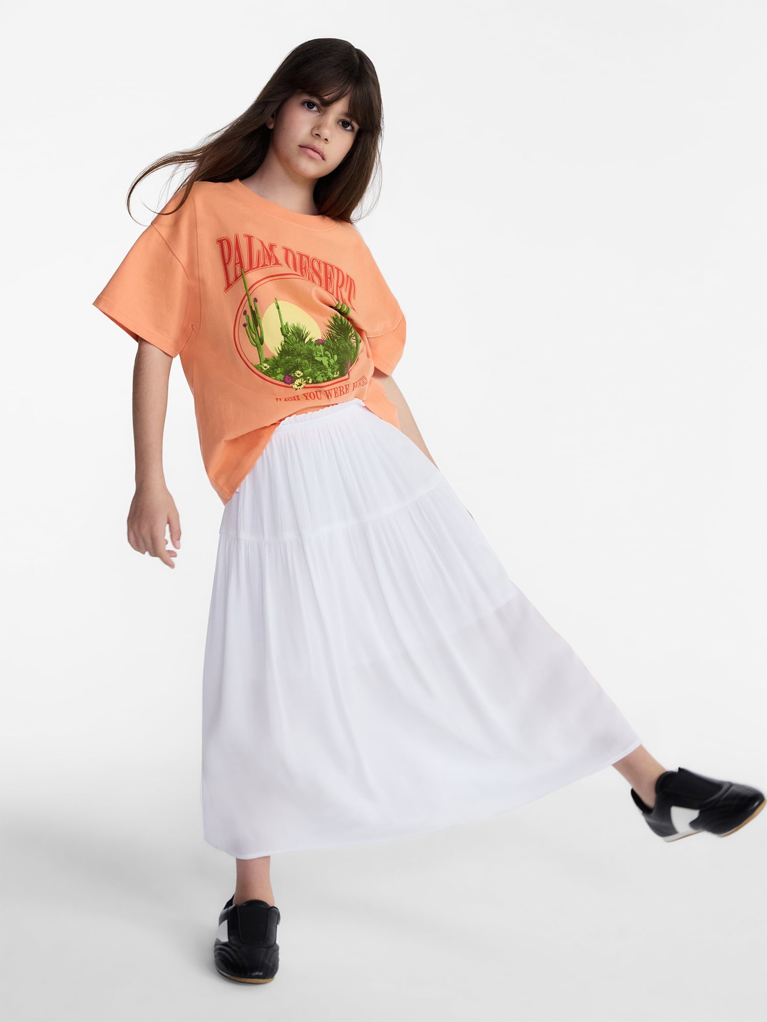 Weekend Academy Girls Maxi Skirt with Side Tie, Sizes 4-18