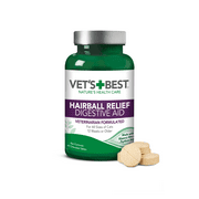 Angle View: Vet’s Best Cat Hairball Relief Digestive Aid Supplements, 60 Chewable Tablets