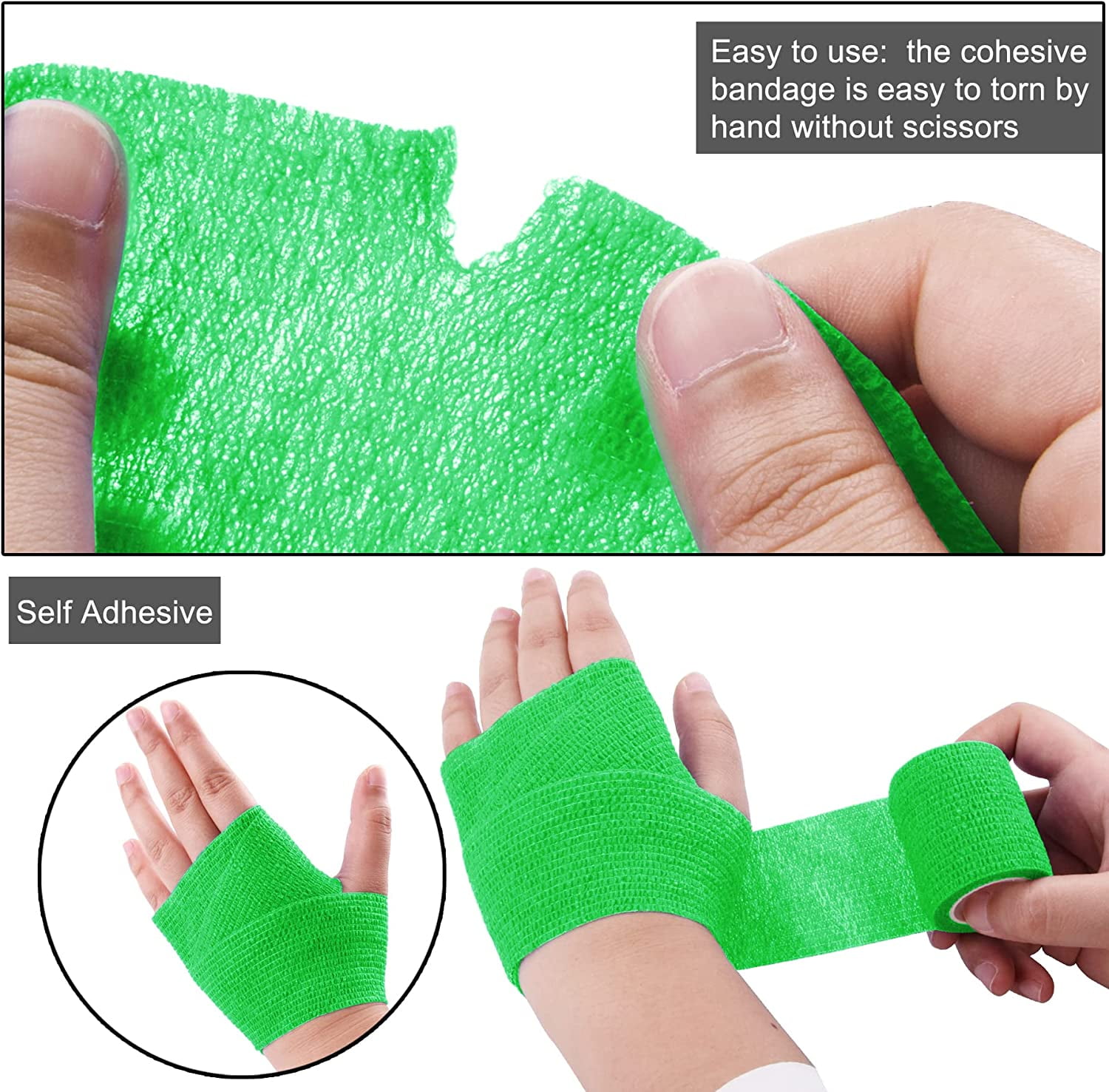 40 Rolls Self Adherent Wrap 2 Inch Self Adhesive Bandages Wrap Tape Stretch Bandage Self Stick Bandage Wraps for Wrist Ankle Swelling Sprains(20 Colors)