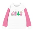 thumbnail image 5 of Uxgjfwu Christmas Sweatshirt for Girls Raglan Sleeve Crewneck Shirts Sweatshirt Kids Long Sleeve Shirts Big Girls Pullover Tops, 5 of 6