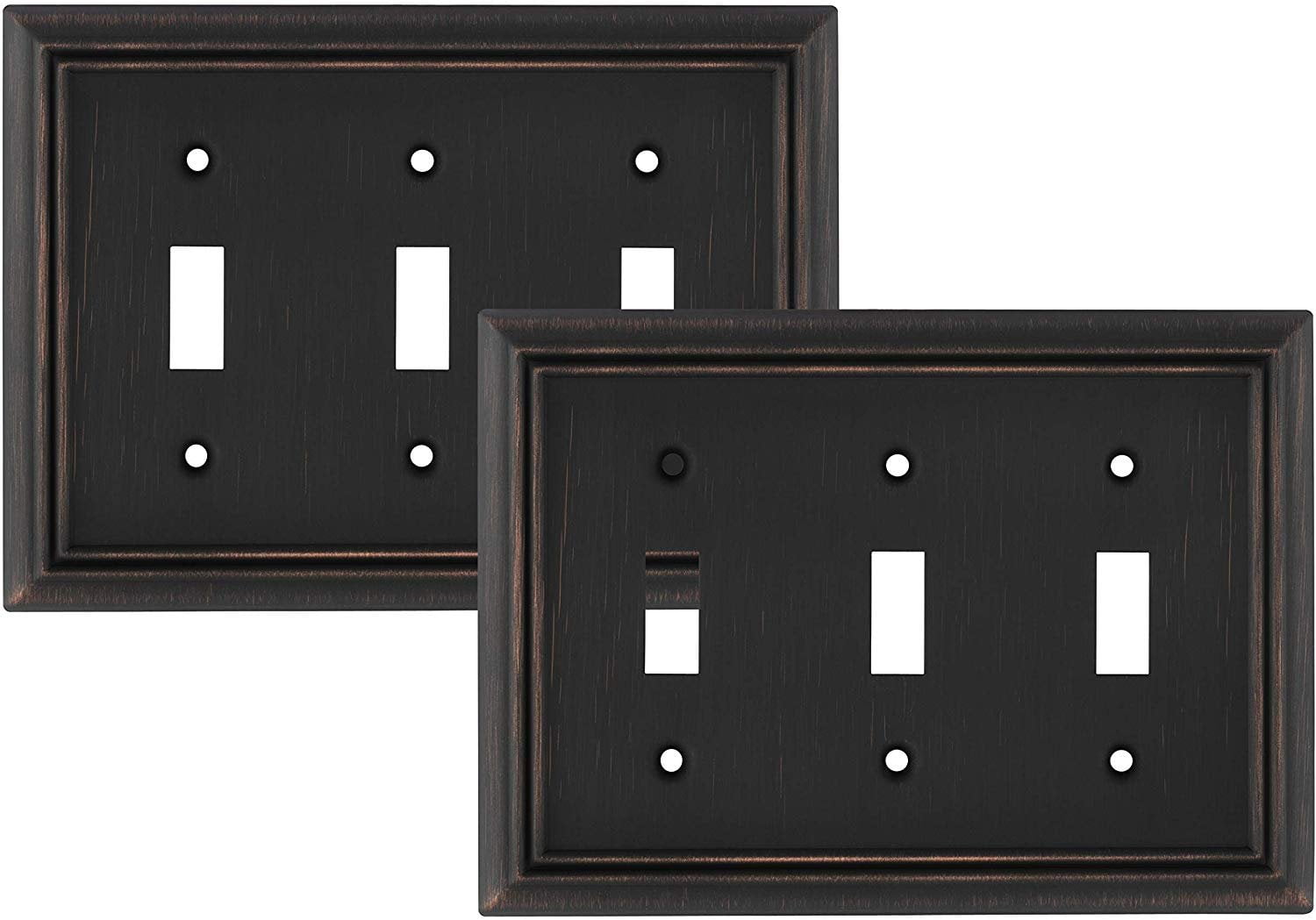 Pack of 2 Wall Plate Outlet Switch Covers by SleekLighting Decorative