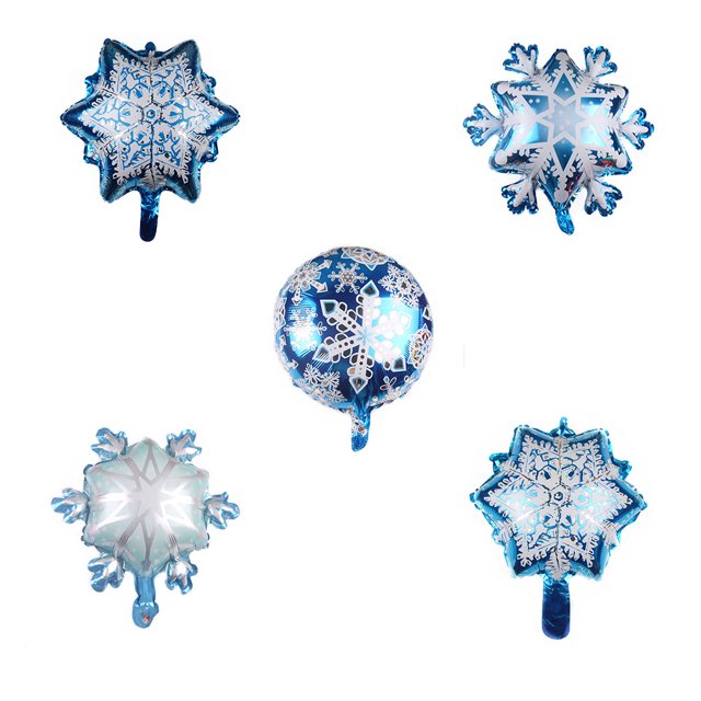 Balloons Birthday Decor Ornament Thicken Surface Home Decors Snowflake Shape Colorful Birthday Balloon 18 Inch Party Fitting Mini Snow Flake