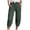 Dark Green, variant on felwors Capris Pants for Women Stretchy Elastic Waist Pocket Shorts Quick Dry Lightweight Casual Athletic Lounge Trousers (Light Green, XL)