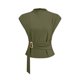 thumbnail image 5 of Camisas de Manga Corta para las Mujeres Casual V-Cuello Plegado Vendaje Suéter Blusa, Ligero Top de Verano, 5 of 6