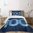 thumbnail image 3 of Ambesonne Birthday Quilted Bedspread Set 2 Pcs, Century Grandparents, Twin Size, Sky Blue and Navy Blue, 3 of 6