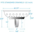 thumbnail image 3 of 2 tapones para colador de fregadero de cocina 2 en 1, con resorte, repuesto para desagües estándar (8,9 cm), cuerpo de acero inoxidable cromado con tapón de goma., 3 of 5