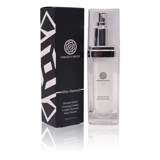 El mejor limpiador facial Forever Flawless con polvo con infusión de diamante blanco, antioxidantes, vitamina A y E para pieles grasas, secas y sensibles, antienvejecimiento, antiarrugas. Hombres y