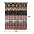 thumbnail image 5 of Black Boho Oriental Flowers and Paisleys Pattern Shower Curtain 72"x84" ,Bathroom Decorative Shower Curtains Set with 12 Hooks,Modern Waterproof Washable Shower Curtain, 5 of 6