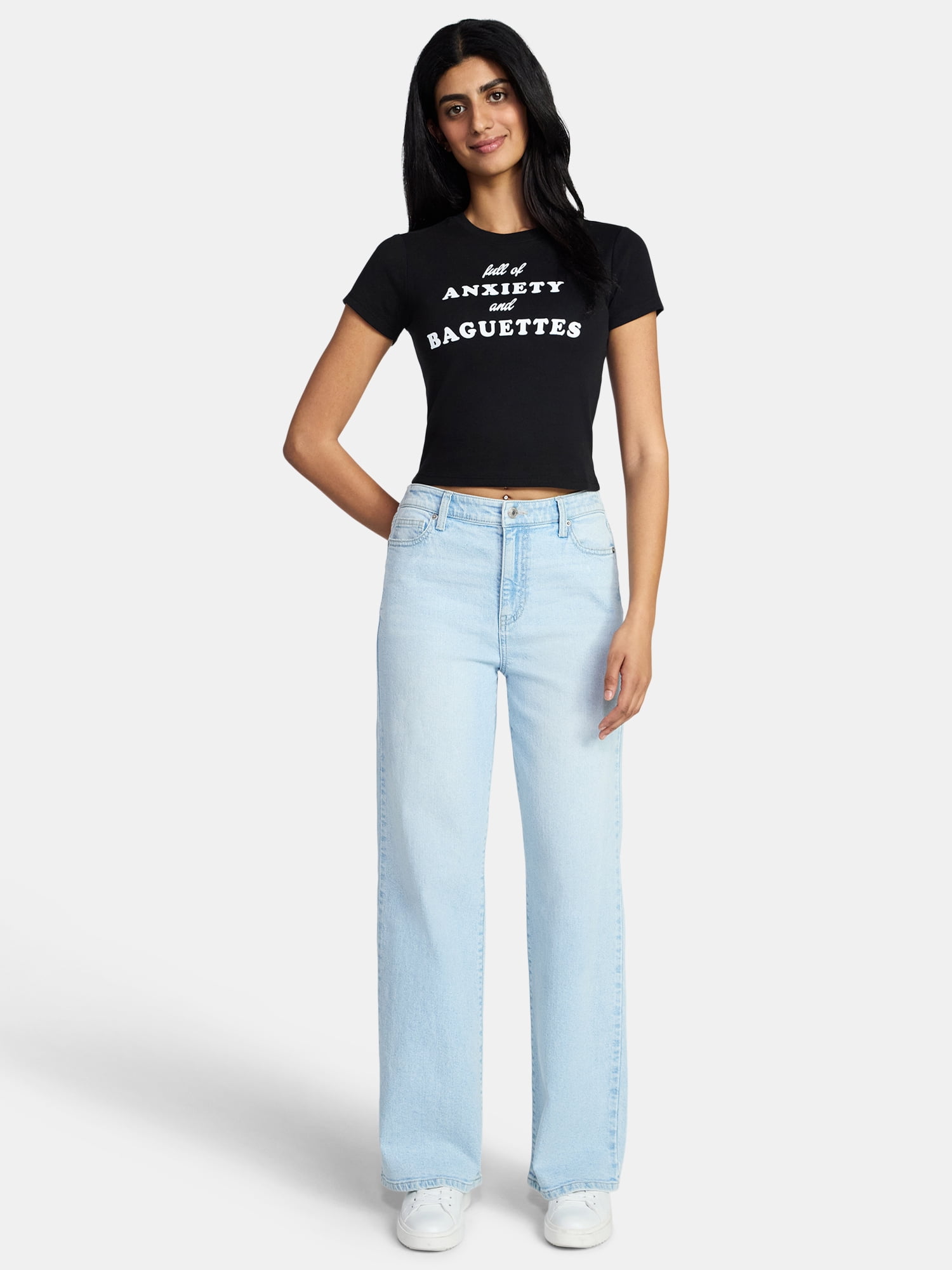 This Is Who You Hurt Women's Graphic Cropped Baby Tee with Short Sleeves, Sizes XXS-XXL