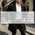 thumbnail image 6 of FRSASU Men's Trench Coat Slim Fit Single Breasted Long Windbreaker Jacket Classic Lapel Casual Overcoat with Side Pockets Black, 6 of 9