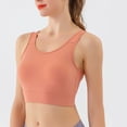 thumbnail image 5 of felwors High Neck Sports Bra for Women Longline Medium Impact Workout Crop Tank Tops Wirefree Padded Yoga Bra Gym (Pink, XL), 5 of 9
