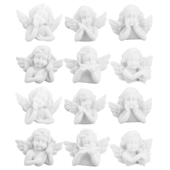 30Pcs Pretty Resin Angel Miniatures Embellishments for Craft Ornaments Mixed Style