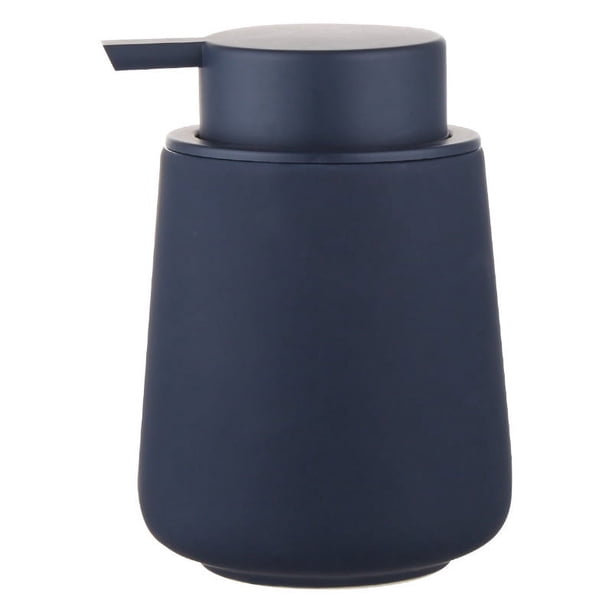 Dispensador de jabón negro de 12 oz – Dispensador de jabón de manos de cerámica con bomba fácil de apretar, dispensador de jabón líquido recargable para baño, dispensador de jabón para platos para coc