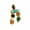Multicolor Cabochon Stone, variant on SNGIA 18K Gold Plated Dangle Earrings for Women, Multicolor Boho Statement Drop Earrings