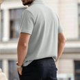 thumbnail image 6 of Yungyresw Men's Casual Polo Shirts Summer Short Sleeve Textured Polo Shirt Collared Business Tops, 6 of 8
