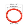 thumbnail image 2 of Unique Bargains 2' OD 1.6' ID Loose Leaf Rings Binder Ring, Red, 50 Count, 2 of 6
