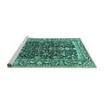 thumbnail image 2 of Ahgly Company Machine Washable Indoor Rectangle Persian Turquoise Blue Traditional Area Rugs, 5' x 7', 2 of 4